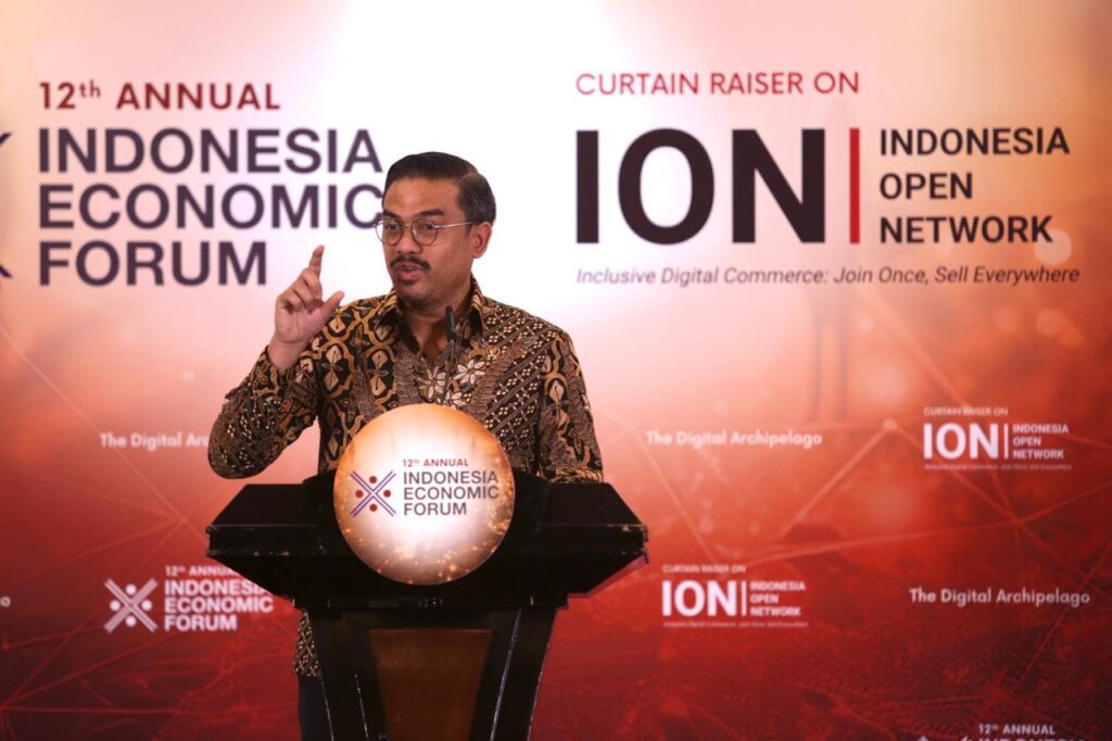 Menteri UMKM Maman Abdurrahman dalam acara Indonesia Open Network di Jakarta, Kamis (5/2/2026). (Foto: Investortrust)