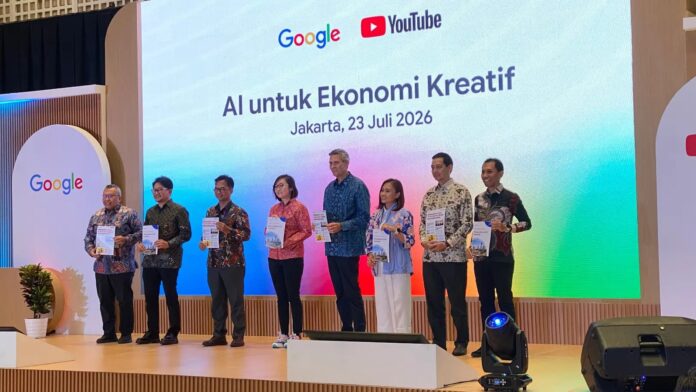 Konferensi pers Laporan Google AI dan YouTube untuk Ekonomi Kreatif di Jakarta, Kamis (23/7/2026). Foto: Investortrust/Saliki Dwi Saputra.