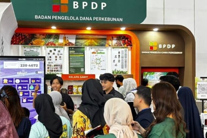 Stan Badan Pengelola Dana Perkebunan (BPDP) pada ajang pameran Info Franchise & Business Concept (IFBC) di Jogja Expo Center, Yogyakarta. Foto: Antara.