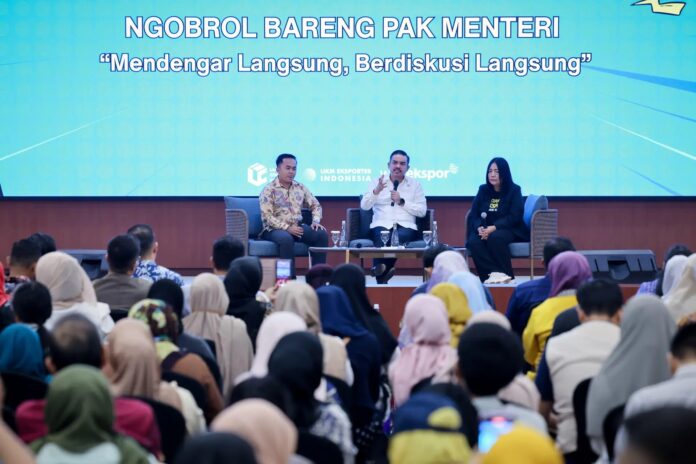 Menteri UMKM Maman Abdurrahman saat menghadiri acara Kopdar Ekspor di Gedung Smesco, Jakarta, Selasa (1/9/2026). Dok/Kementerian UMKM